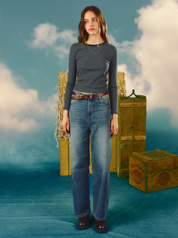 Ribbed Long Sleeve T-shirt