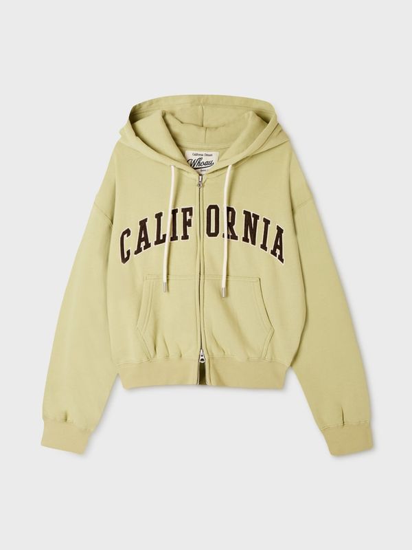 WHOAU Áo khoác nỉ Signature Patch Hood Zip-up(F)_WHMZGB911F