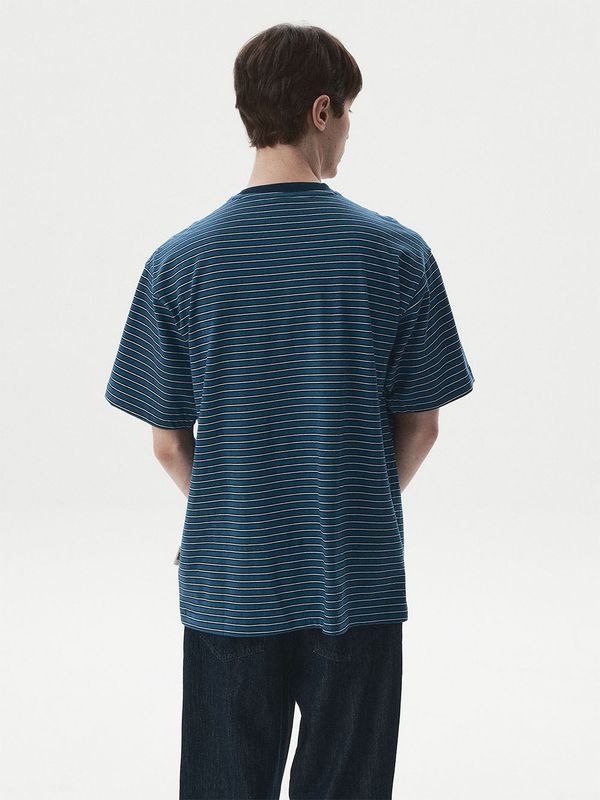 WHOAU Áo thu Unisex Multi Stripe T-Shirt_WHRSG2541U