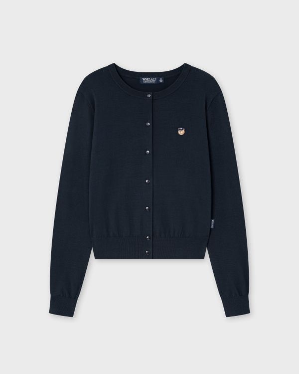 WHOAU Áo Cardigan Steve R-neck Plain Cardigan_WHCKG2425F