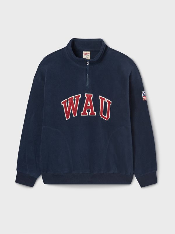 WHOAU Áo khoác Unisex Patch Fleece Half Zip-up_WHMAF4V21U