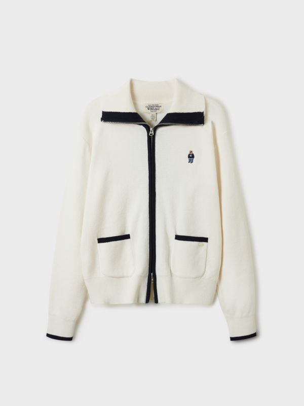 Steve Big Collar Zip-up Cardigan_WHCKF1292F