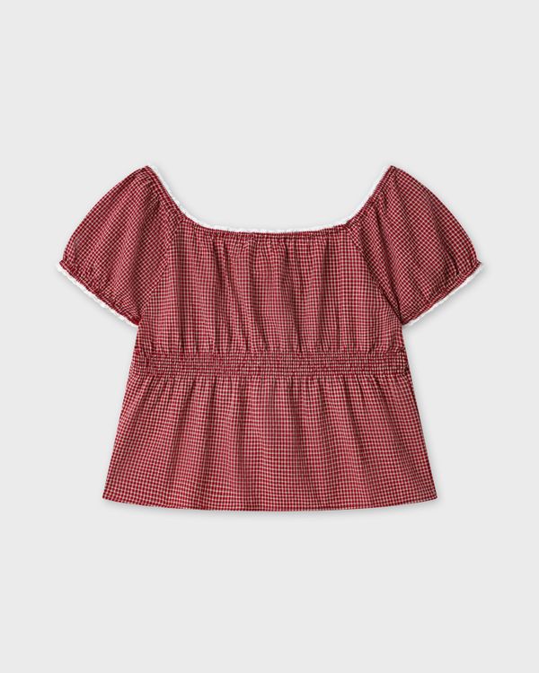 WHOAU Áo kiểu nữ Meichan Plaid Top_WHBLG2531B