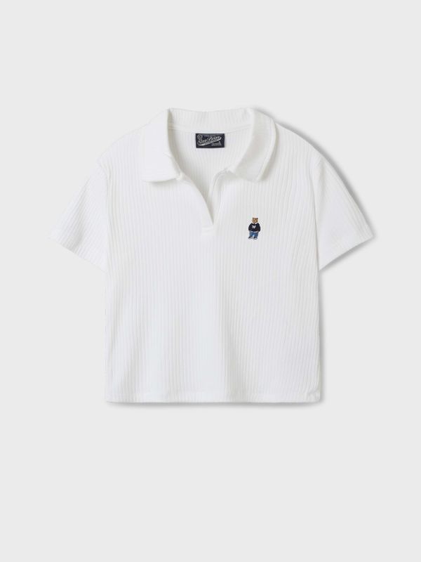 Steve Ribbed Collar T-Shirt_WHHAF3751F