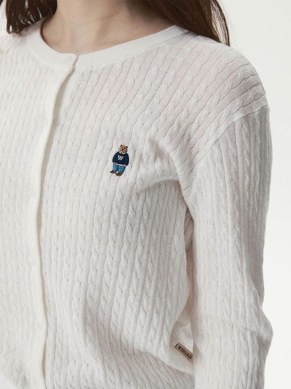 WHOAU Áo len Steve High Gauge Cable Cardigan_WHCKG2521F