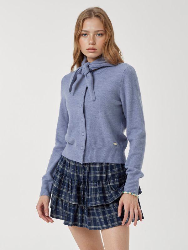 WHOAU Áo len Bokashi Scarf Set Cardigan_WHCKF4946F