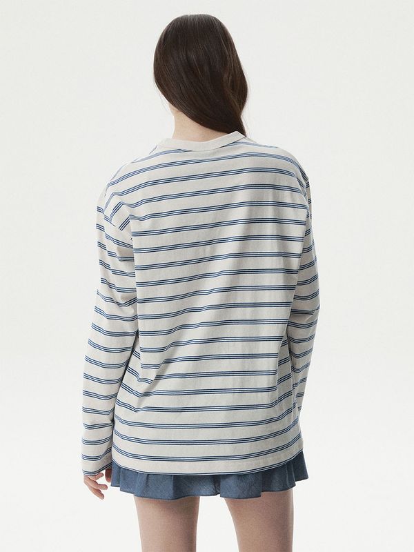 WHOAU Áo thun tay dài Stripe Long Sleeve T-shirt_WHLSG2321U