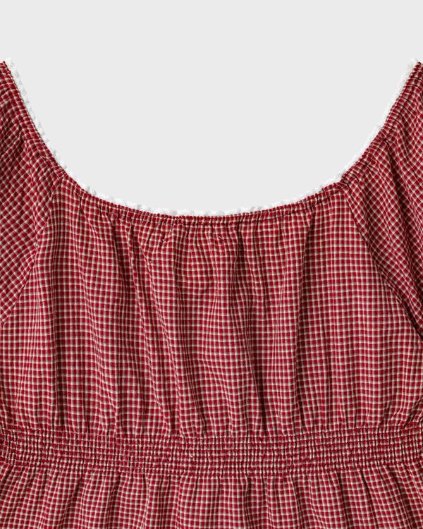 WHOAU Áo kiểu nữ Meichan Plaid Top_WHBLG2531B