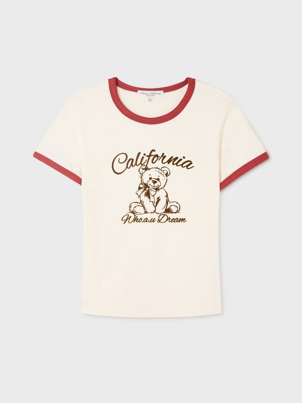 WHOAU Áo thun nữ Steve Graphic Ringer T-shirt[B]_WHRAGB753F