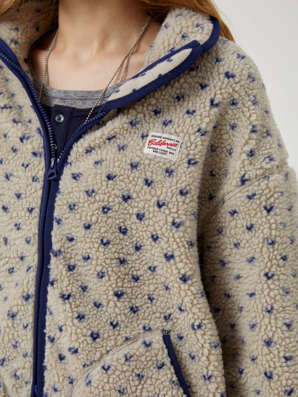 Dot Pattern Fleece Jacket_WHMZF4V61F