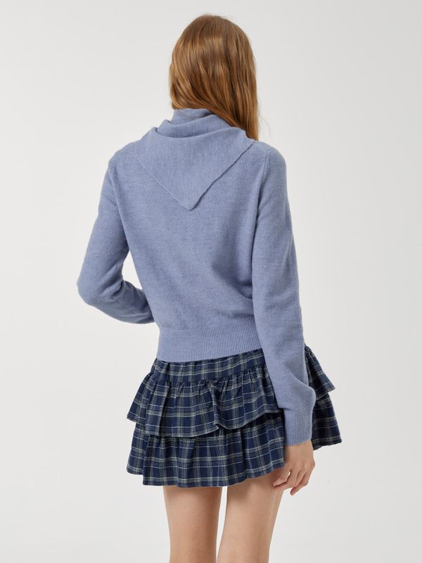 WHOAU Áo len Bokashi Scarf Set Cardigan_WHCKF4946F