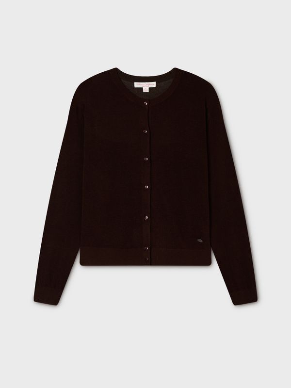 WHOAU Áo Cardiagn nữ Linen Blend Plain Cardigan_WHCKG2524F
