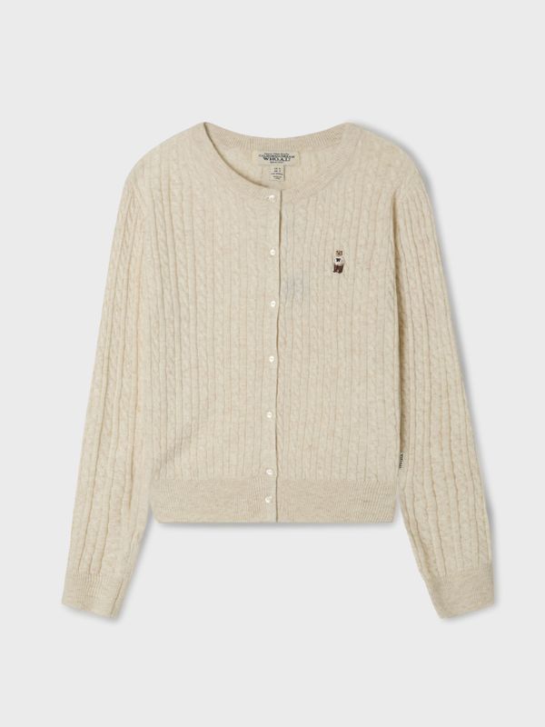 Steve High Gauge Wool Cable Cardigan_WHCKF4801F