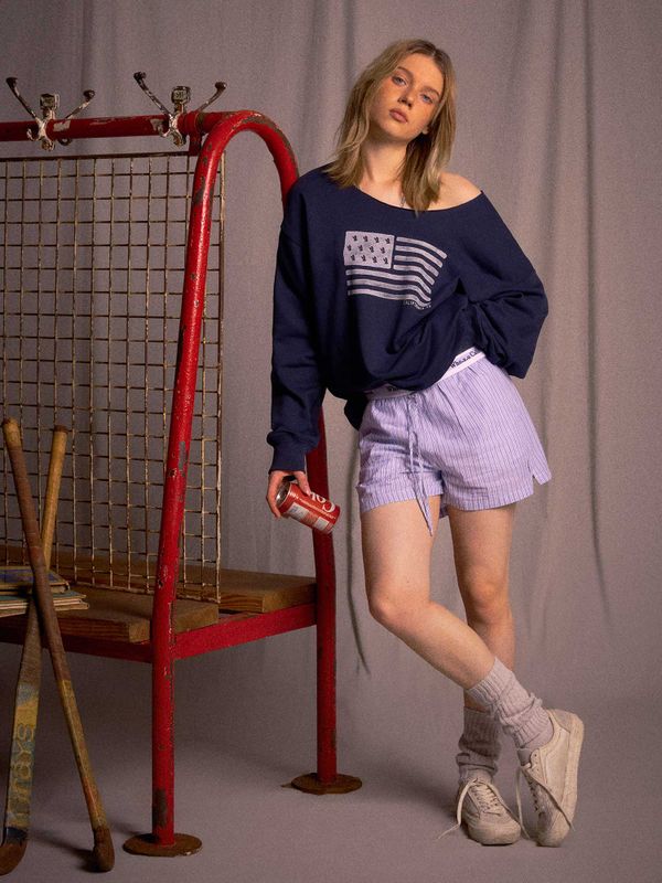 Steve Striped Cotton Shorts(Set-up)