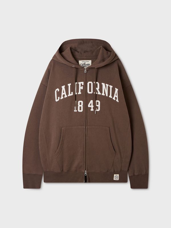 WHOAU Áo nỉ Signature Patch Hood Zip-up(Brushed)_WHMZGBT11U