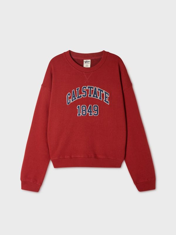 WHOAU Áo nỉ Calstate Logo Crop Sweatshirt(F)_WHMWGB932F