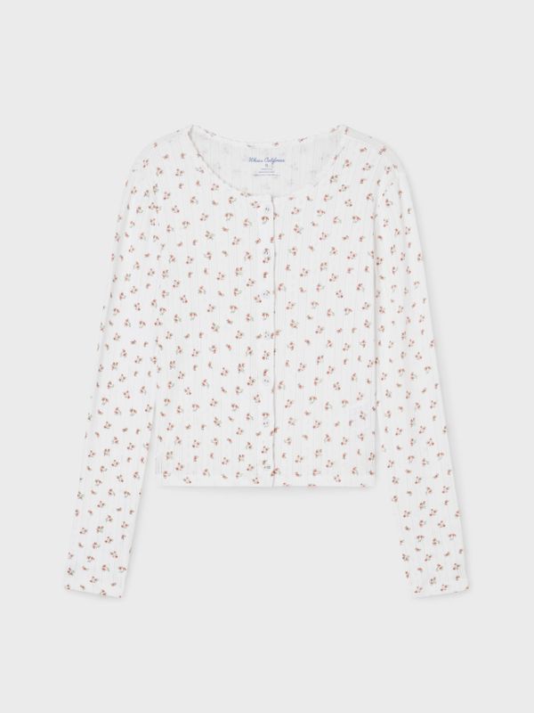 Eyelet Long Sleeve Cardigan