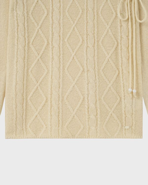 WHOAU Áo len Aran Cable Loose Fit Pullover_WHKAGB939F