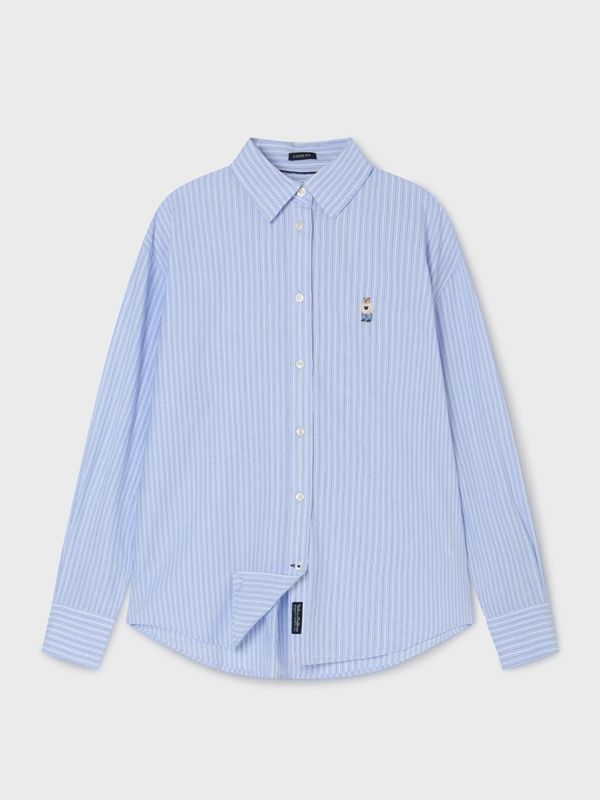 WHOAU Áo sơ mi nữ Steve Loose Fit Striped Shirts_WHYSG2311F