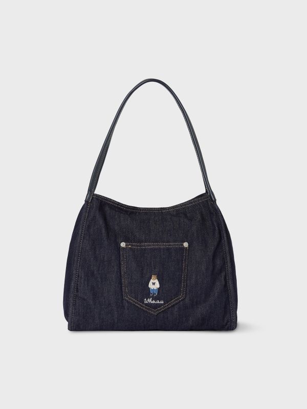 WHOAU Túi xách Steve Denim Shoulder Bag_WHBGF3823A