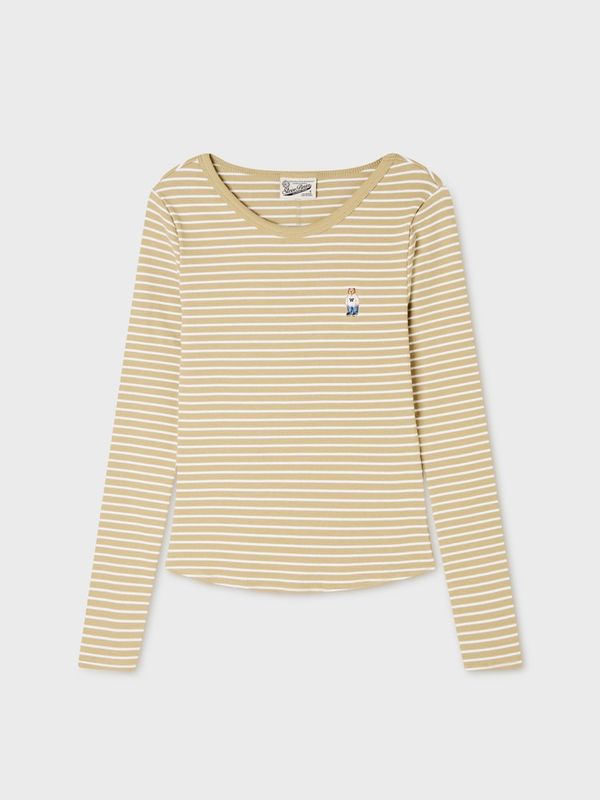 WHOAU Áo thun nữ Steve Ribbed Long Sleeve T-shirt[B]_WHLAGB851F