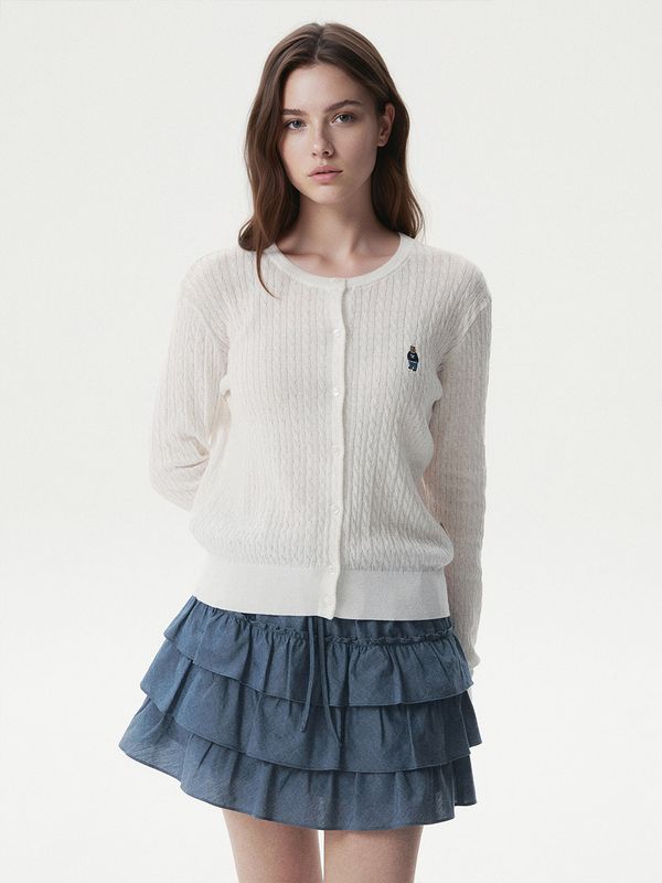 WHOAU Áo len Steve High Gauge Cable Cardigan_WHCKG2521F