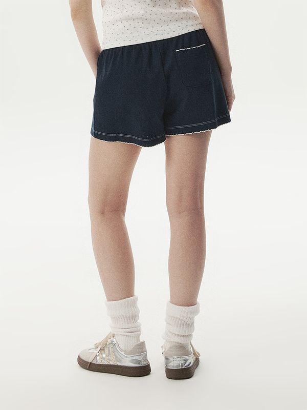 WHOAU Quần ngắn nữ Eyelet Shorts (Set-Up)_WHTMG2531F