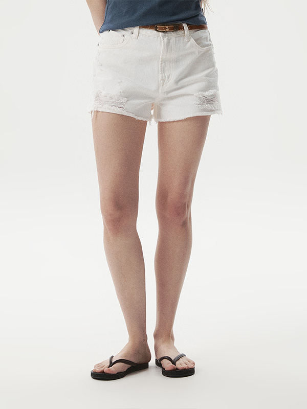 Destroyed Denim Shorts