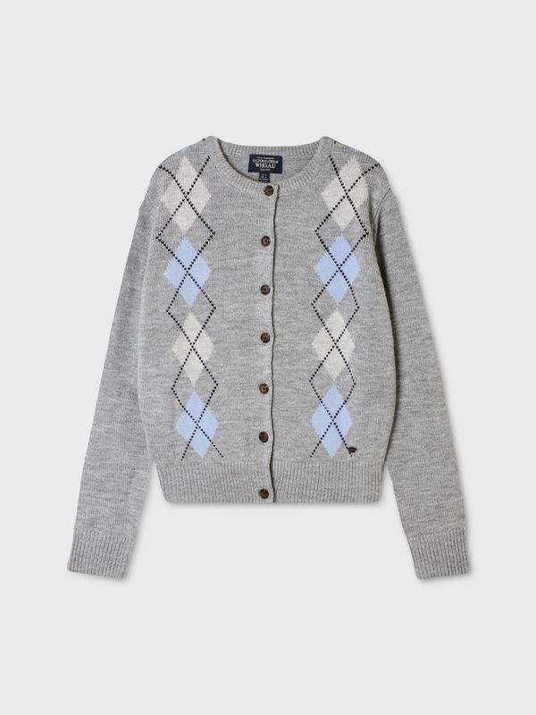 WHOAU Áo len Argyle Cardigan[B]_WHCKGB951F