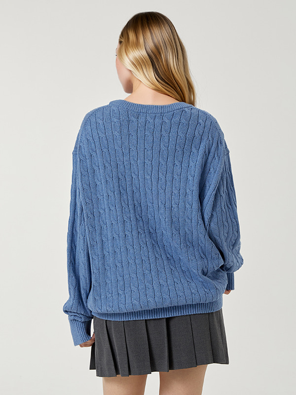 WHOAU Áo len Steve Cable Sweater_WHKAG1121M