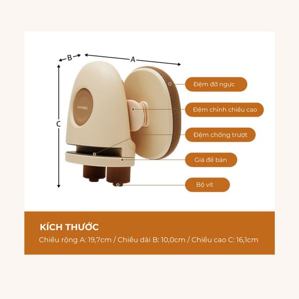 Giá đỡ chống cận thị và gù lưng La vikit cho trẻ em từ 6-14 tuổi