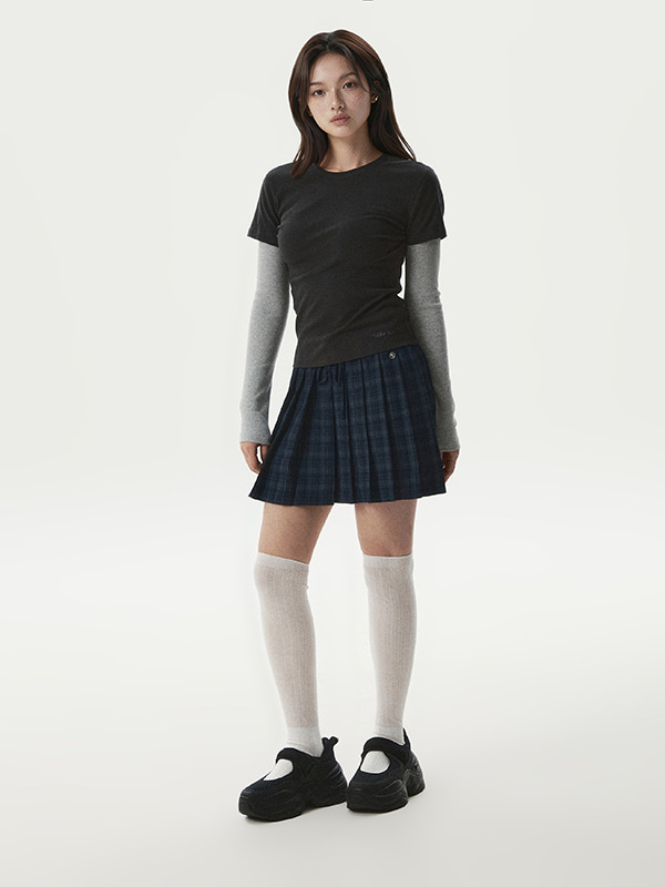 WHOAU Chân váy Spring Pleats Skirt_WHWHG2482F