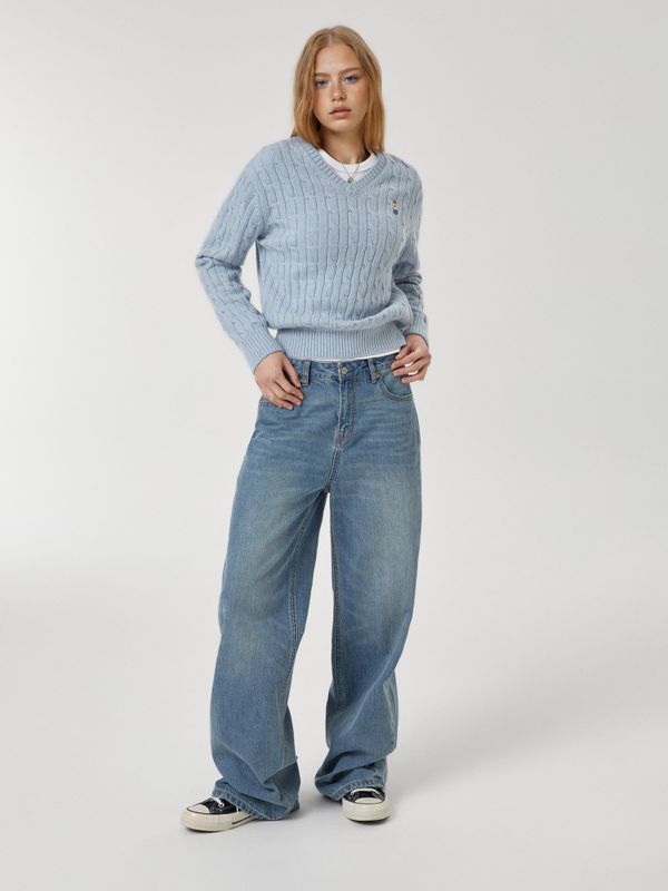 Steve Cable V-Neck Pull over_WHKAF4912F