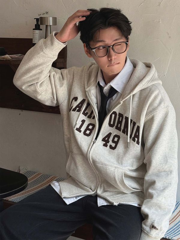 Signature Patch Hood Zip-up(Brushed)_WHMZF4911U