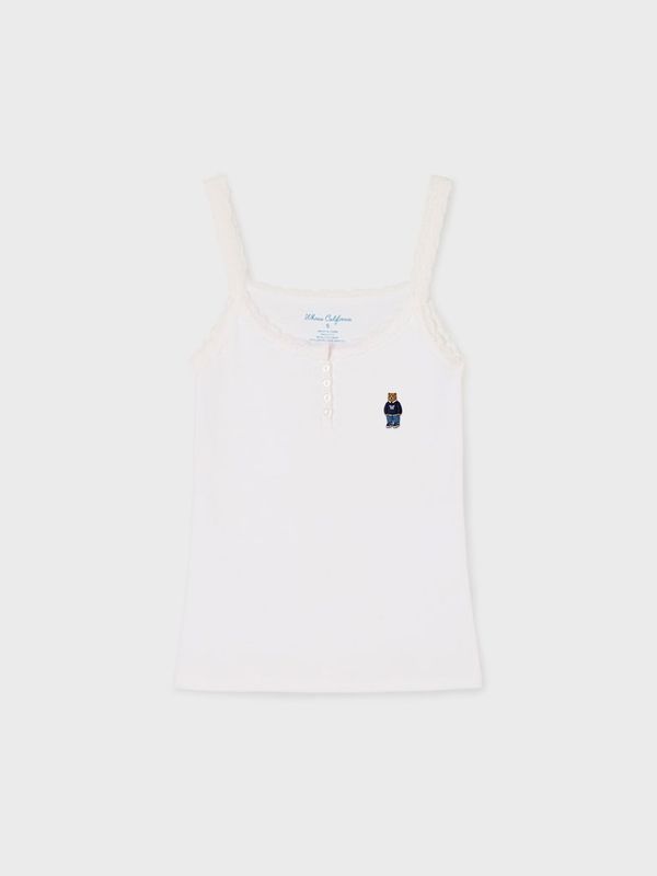 WHOAU Áo hai dây nữ Steve Lace Henryneck Sleeeveless[B]_WHRNGB753F