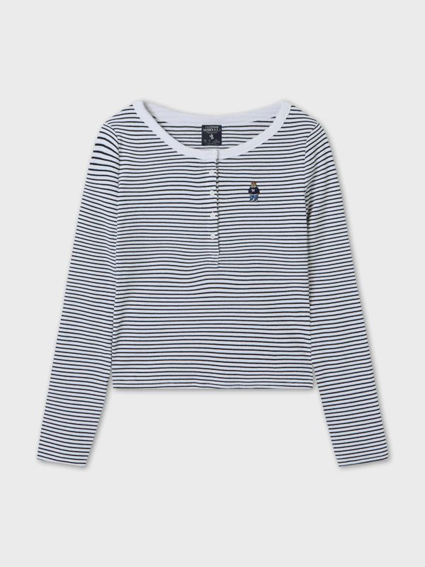 Steve Ribbed Henry Neck T-shirt[B]_WHLAF4952F