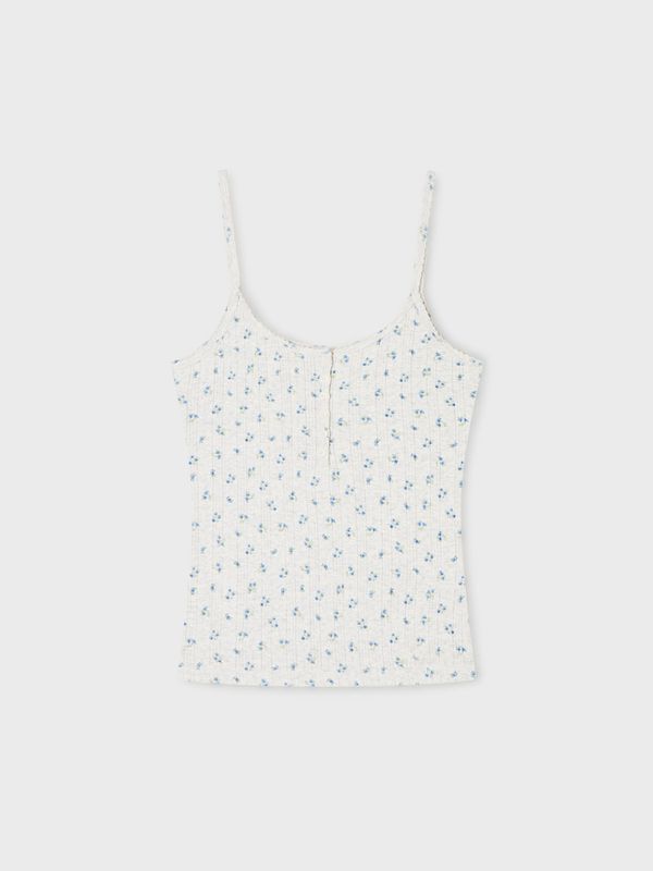 Eyelet Henry Neck Sleeveless