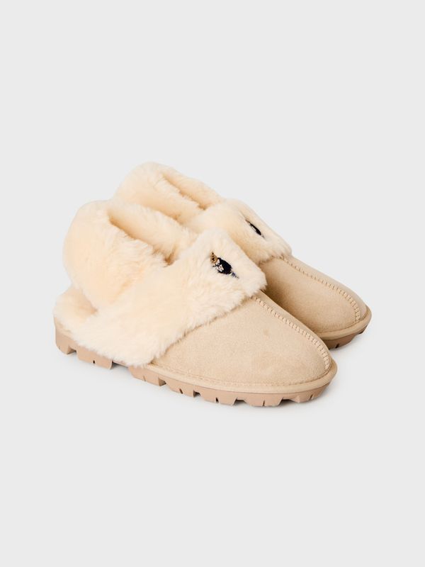 WHOAU Dép Steve Fur Slipper_WHAPGBV21A