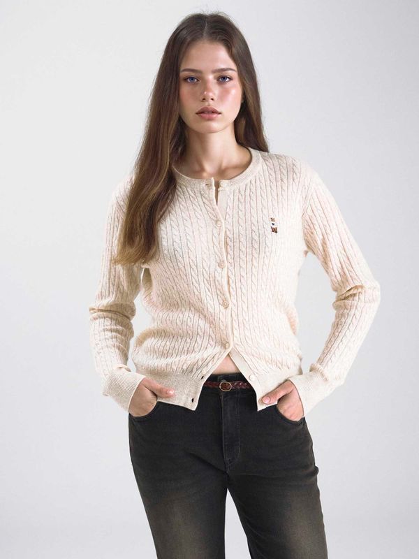 Steve High Gauge Wool Cable Cardigan_WHCKF4801F