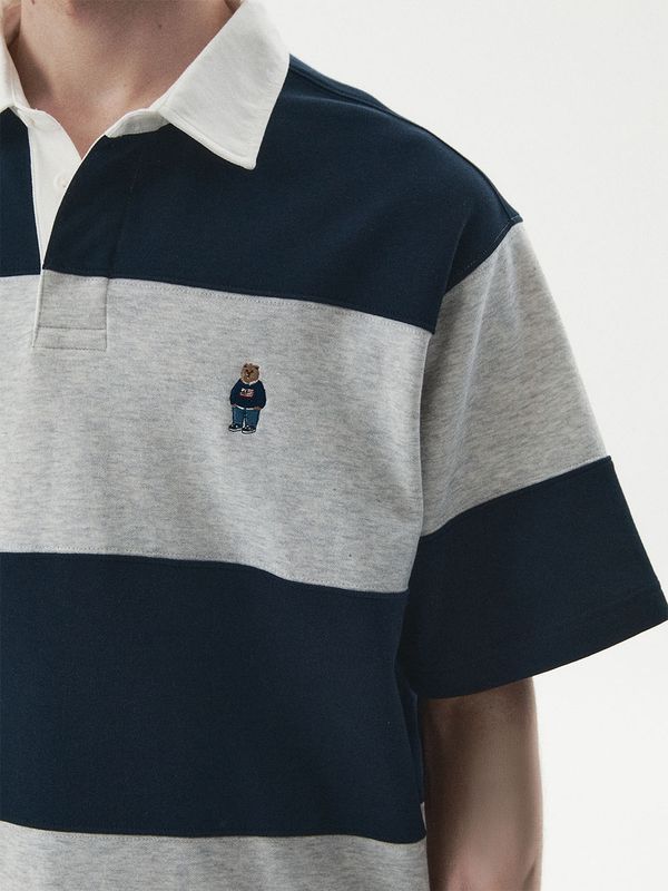 WHOAU Áo thun Steve Colorblock Collar T-Shirt_WHHAG2421U