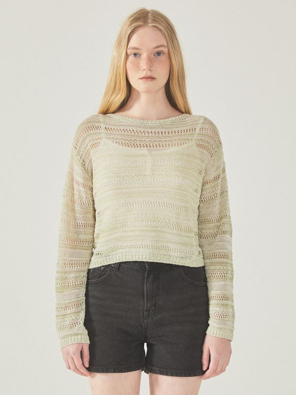 Two tone Mesh Sweater_WHKAF2791F