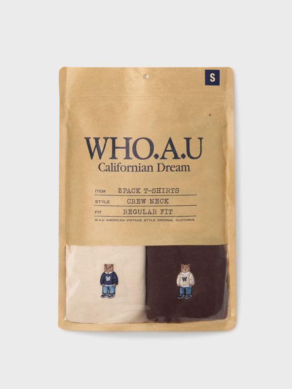 WHOAU Áo thun unisex (2PACK)Steve Solid T-shirt[B]_WHRAG2351U