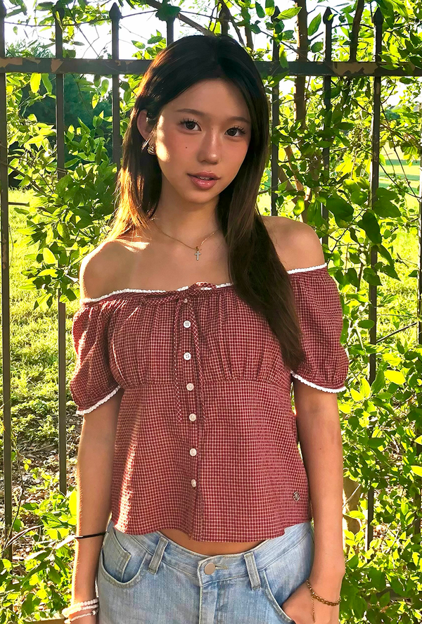 Check Patterend Blouse_WHBLG2531F