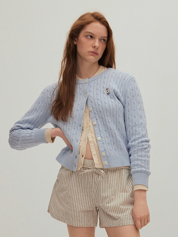 WHOAU Áo len nữ Steve Cable Cardigan_WHCKG2211F