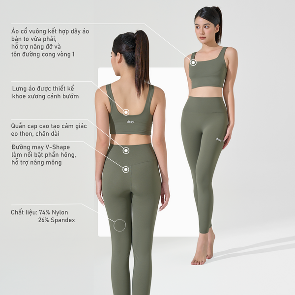 FULL SET ĐỒ TẬP BRA-LEGGINGS DXXY (8 MÀU)