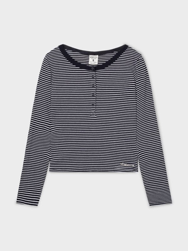 Ribbed Henry Neck T-shirt_WHLAF3822F