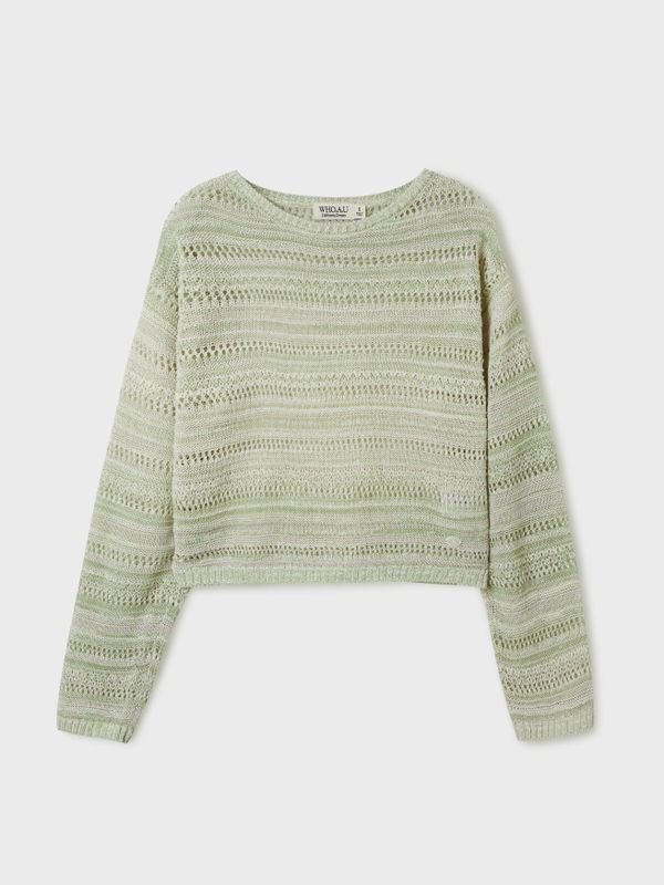 Two tone Mesh Sweater_WHKAF2791F