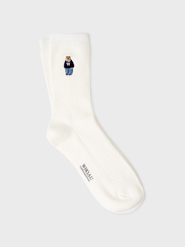 WHOAU Tất Steve Embroidery Socks_WHAYGB911A