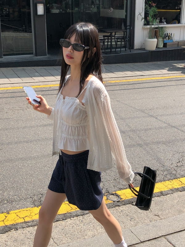 WHOAU Áo Cardiagn nữ Linen Blend Skashi Cardigan_WHCKG2523F