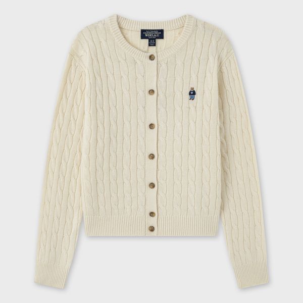 WHOAU Áo len Steve Cable Cardigan_WHCKGB911F
